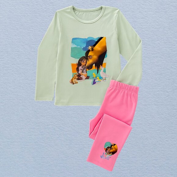 Disney's Spirit of Adventure Pajama Set – Lucky & Stallion Dreams 4T NWT Cotton - Picture 1 of 4